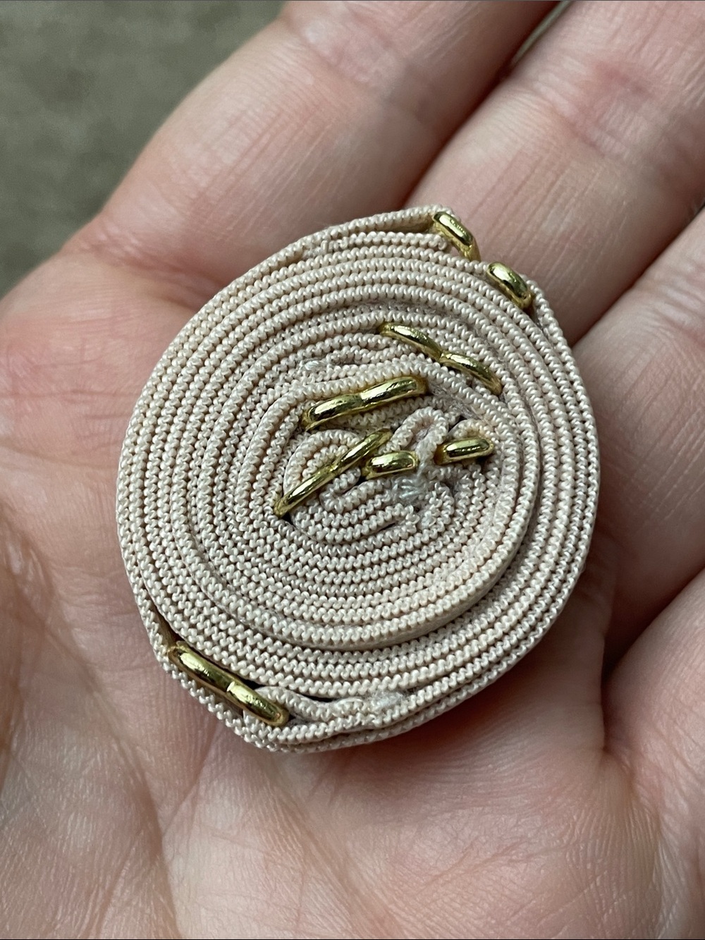 Neutral Beige Bra Straps with Gold Hardware